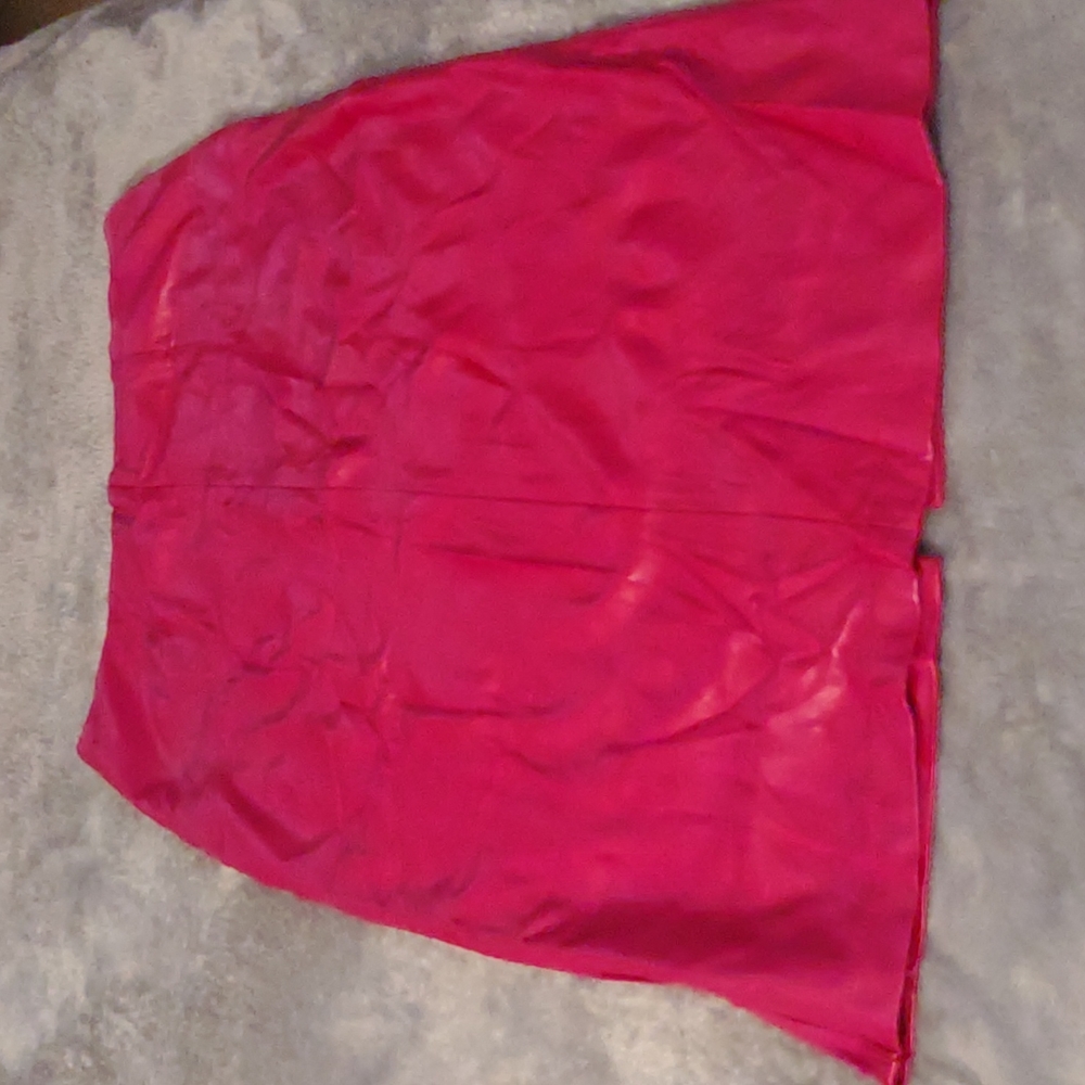 Women's Red Faux Leather Pencil Skirt Size L